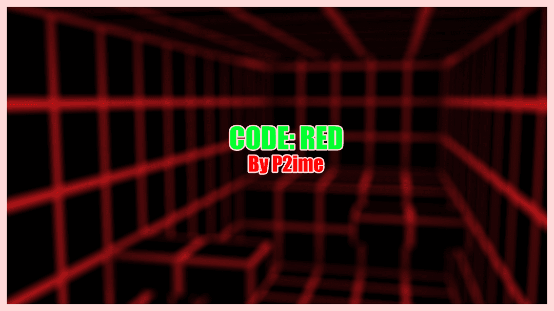 The logo for Code: Red, a Minecraft map for  by p2ime on MCCreations