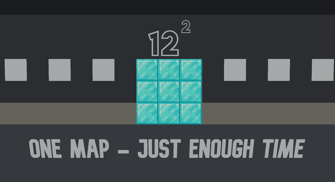 The logo for 12^2, a Minecraft map for 1.16 rc1 by Henzoid on MCCreations