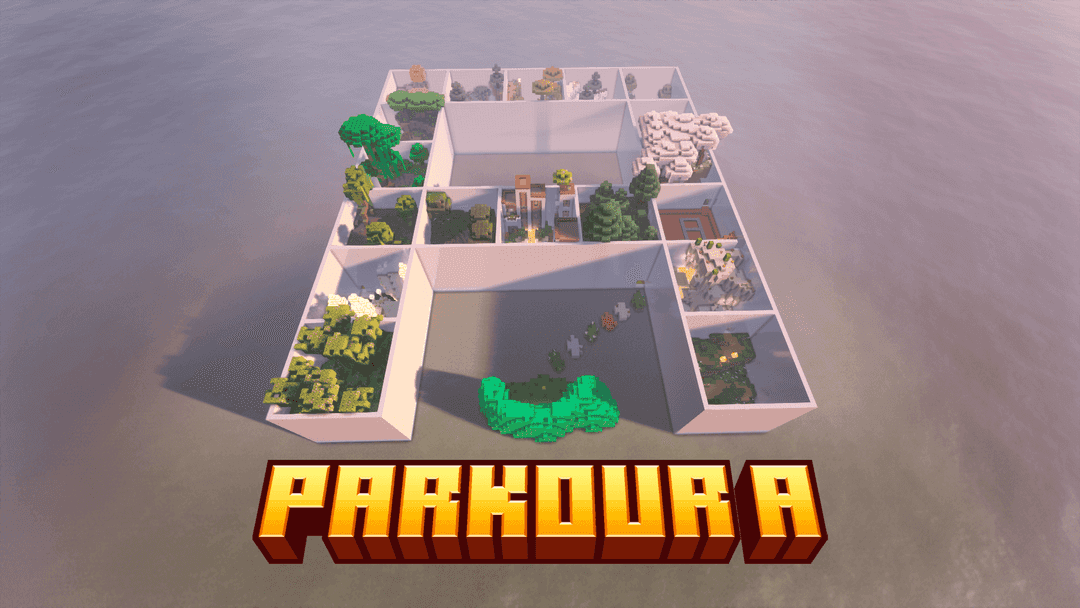 The logo for Parkour A, a Minecraft map for 1.21 by Artem on MCCreations