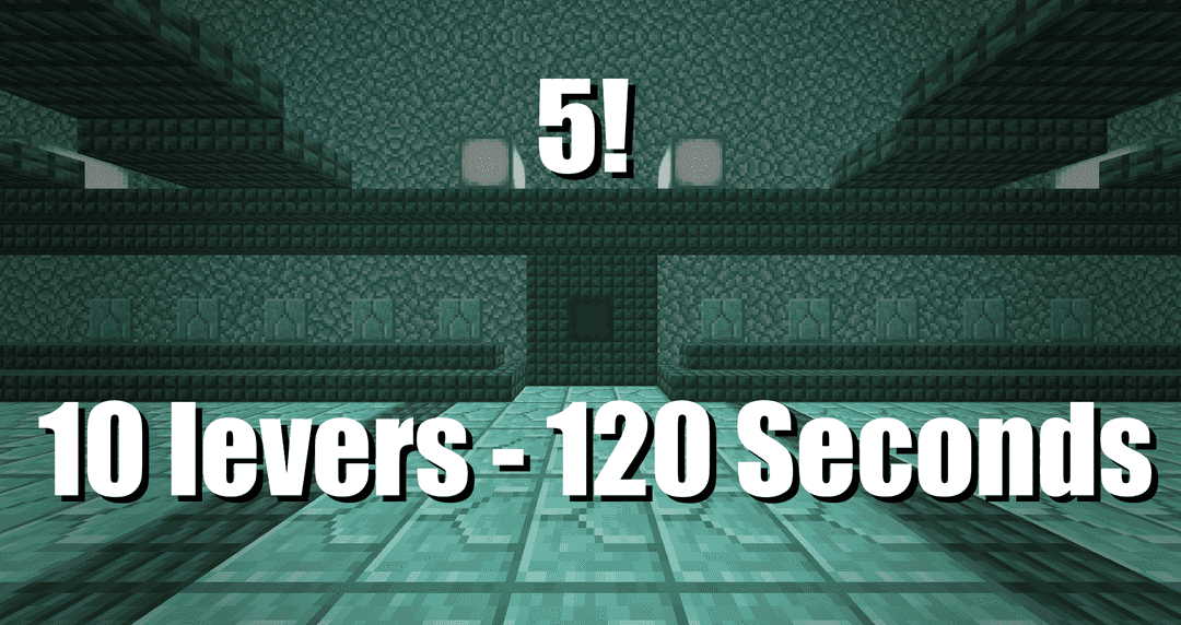 The logo for 5!, a Minecraft map for 1.16.1 by CatCreamYT on MCCreations