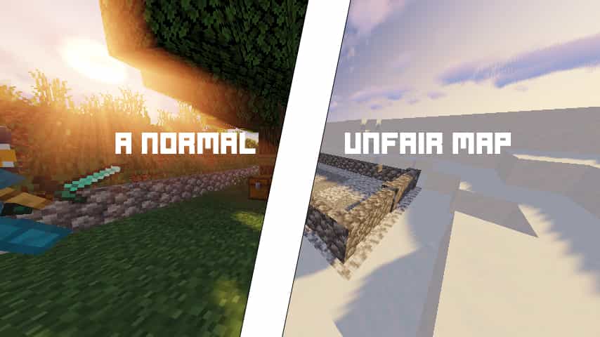 The logo for A Normal Unfair Map, a Minecraft map for 1.15.2 by PrimePenguins on MCCreations