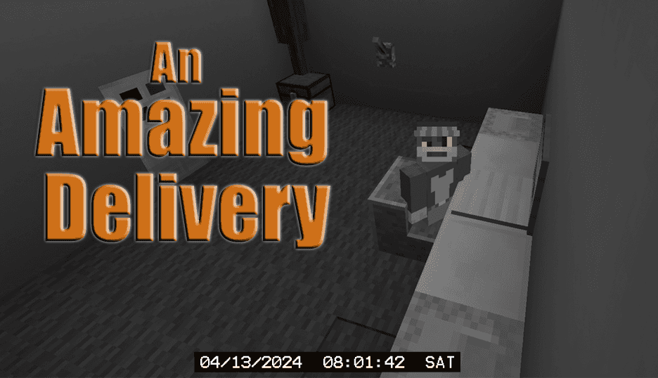 The logo for An Amazing Delivery, a Minecraft map for 1.20.4 by TheZaius on MCCreations