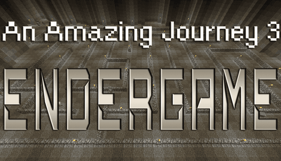 The logo for An Amazing Journey 3: Endergame, a Minecraft map for 1.15.2 by TheZaius on MCCreations