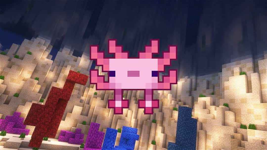 The logo for Axolotl Adventures, a Minecraft map for 1.19.3 by reking on MCCreations