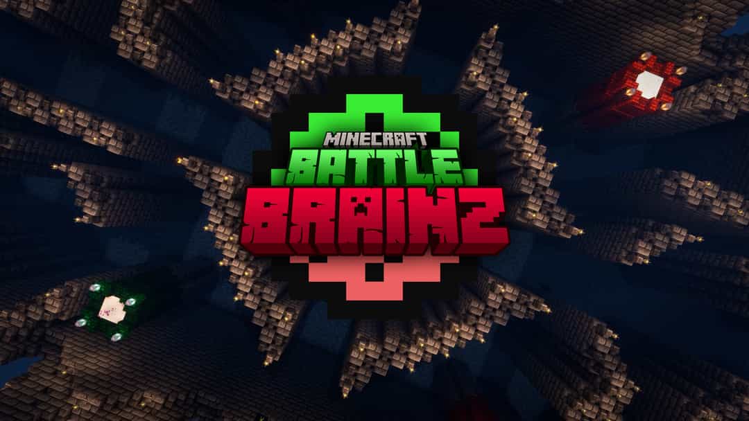 Battle Brainz的标志—由JBerry367为Minecraft1.18.1创作的Minecraftmap，上传于MCCreations