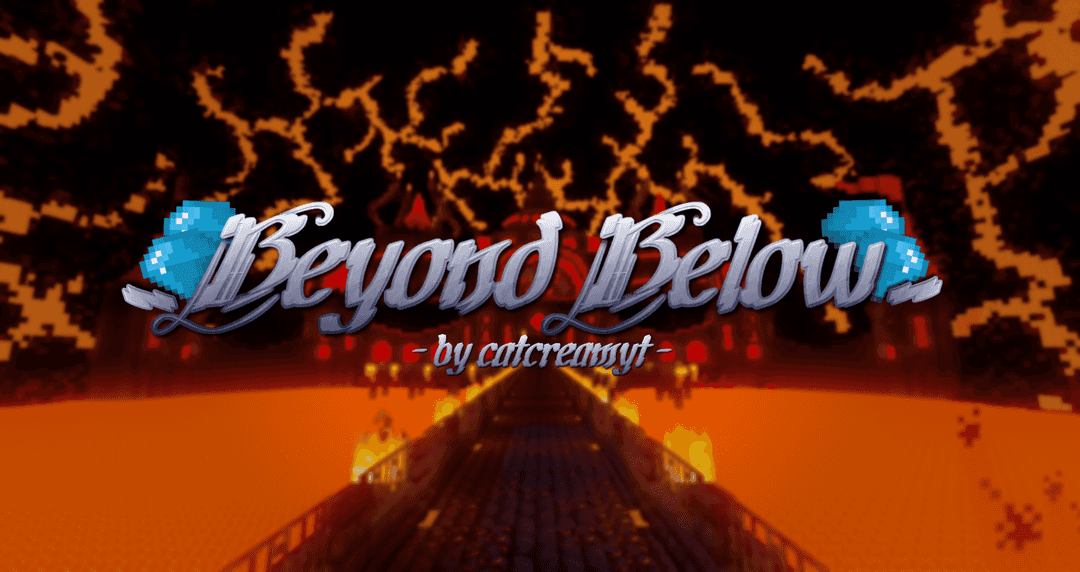 The logo for Beyond Below, a Minecraft map for 1.17.1 by CatCreamYT on MCCreations