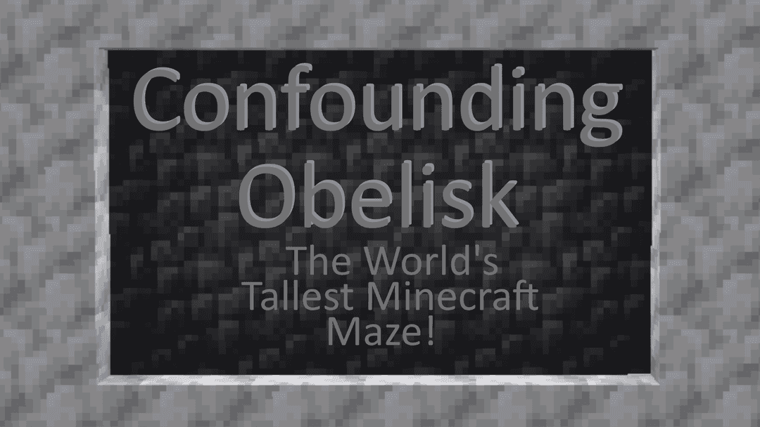 The logo for Confounding Obelisk, a Minecraft map for 1.17.1 by DeuxiemeCarlin on MCCreations
