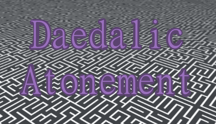 The logo for Daedalic Atonement, a Minecraft map for 1.16.5 by DeuxiemeCarlin on MCCreations