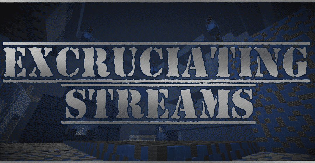The logo for Excruciating Streams, a Minecraft map for  by DeuxiemeCarlin on MCCreations