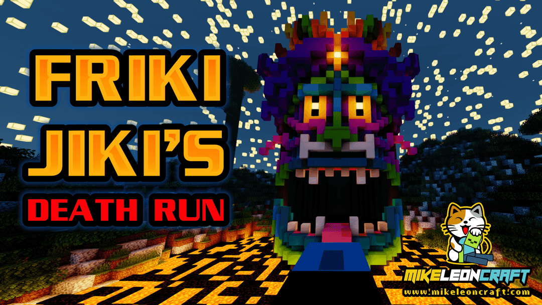 The logo for Friki Jiki's Death Run, a Minecraft map for 1.15.2 by MikeLeonCraft on MCCreations