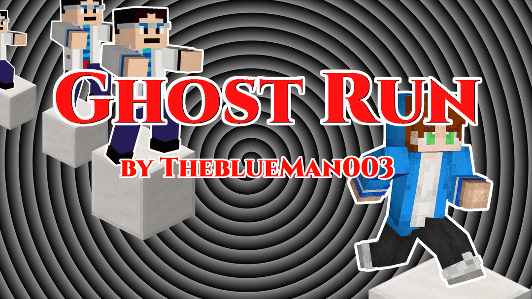 The logo for Ghost Run, a Minecraft map for 1.16.1 by TheblueMan003 on MCCreations