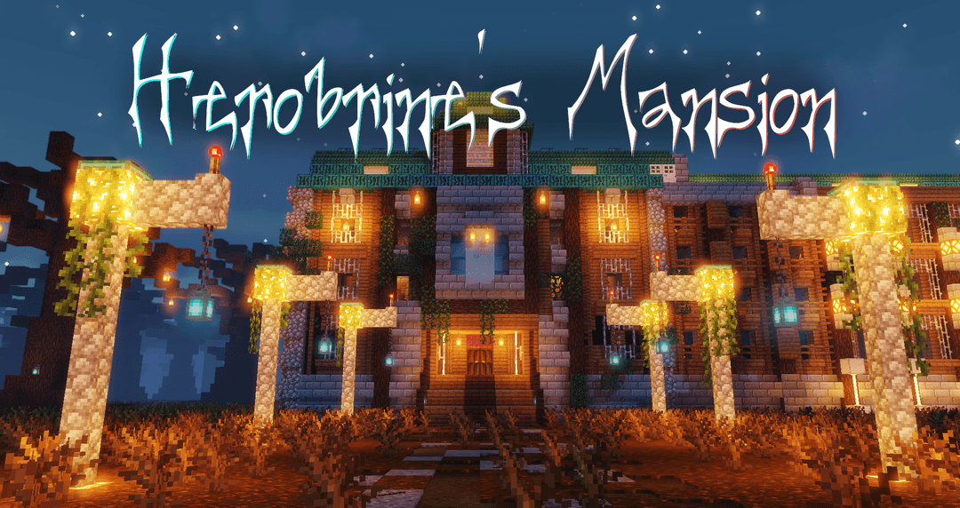 The logo for Herobrine's Mansion, a Minecraft map for 1.17.1 by MaSp005 on MCCreations