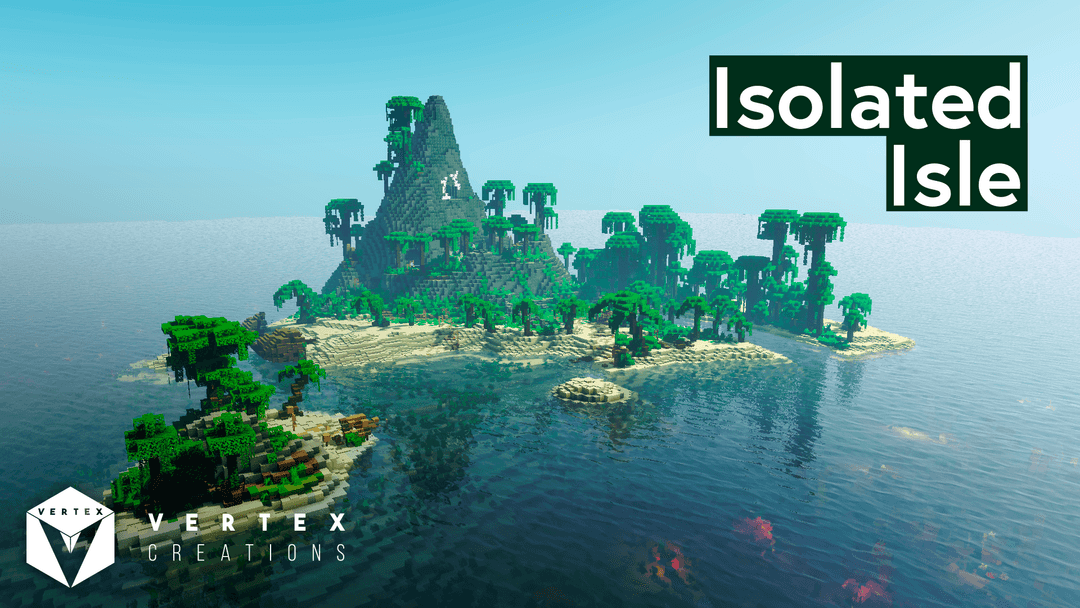The logo for Isolated Isle, a Minecraft map for 1.15.2 by Vertex Creations on MCCreations