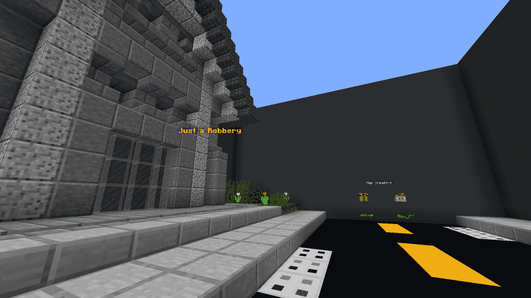 The logo for Just a Robbery, a Minecraft map for 1.13.2 by asluup on MCCreations