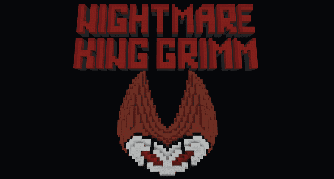 The logo for Nightmare King Grimm boss fight, a Minecraft map for 1.16.5 by omegacannon on MCCreations