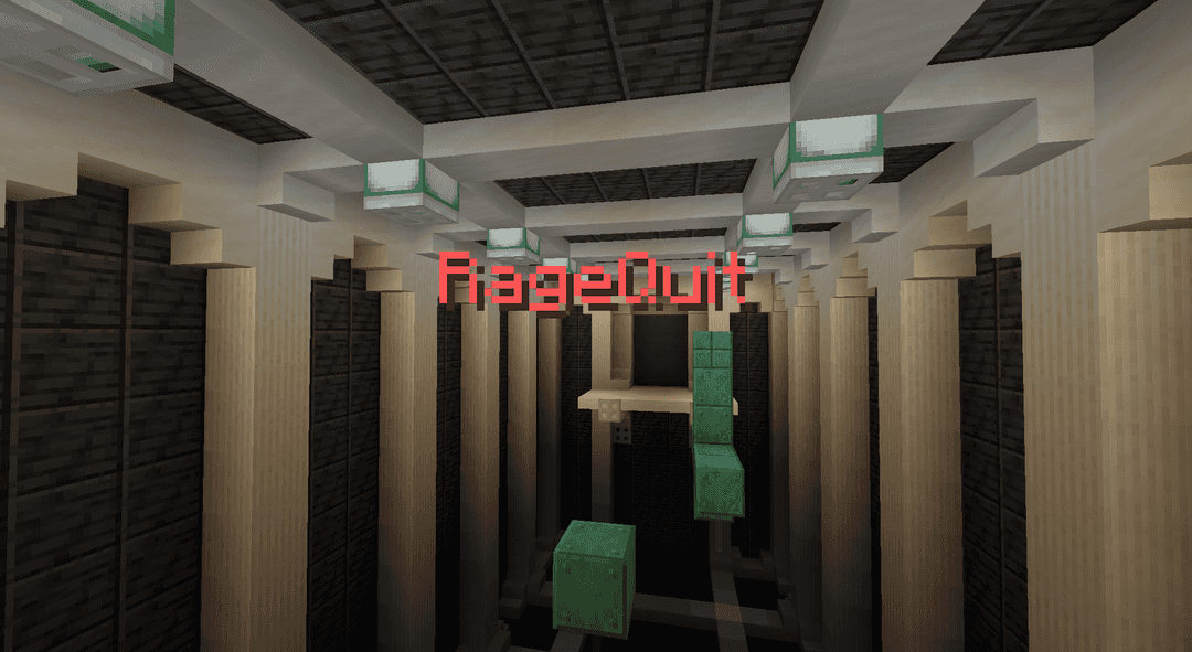 The logo for Rage Quit, a Minecraft map for 1.18.1 by LunaEclipse4304 on MCCreations