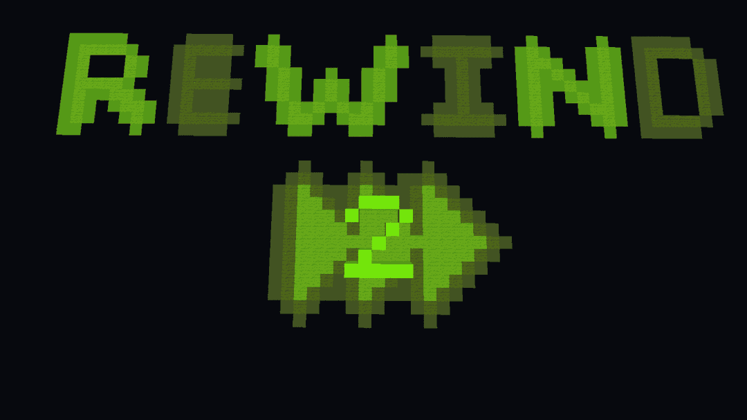 The logo for Rewind 2, a Minecraft map for 1.15.2 by UzairCat on MCCreations
