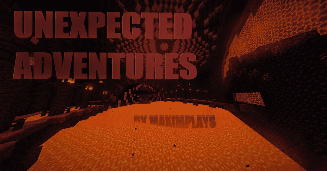 The logo for Unexpected Adventures, a Minecraft map for  by Maximplays on MCCreations
