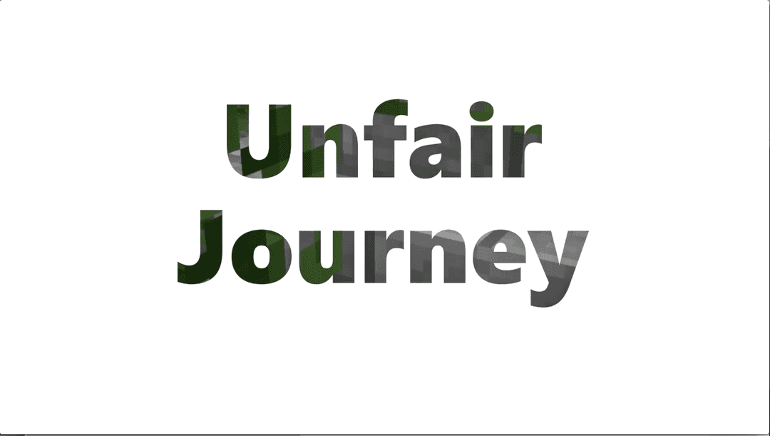 The logo for Unfair Journey, a Minecraft map for  by PrimePenguins on MCCreations
