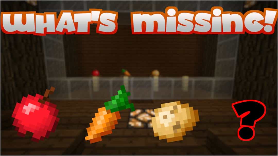 The logo for What's Missing, a Minecraft map for 1.13.2 by CrazyCowMM on MCCreations