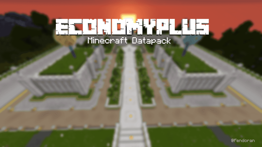 The logo for EconomyPlus v6.0, a Minecraft datapack for 1.16+ by Fendoran on MCCreations