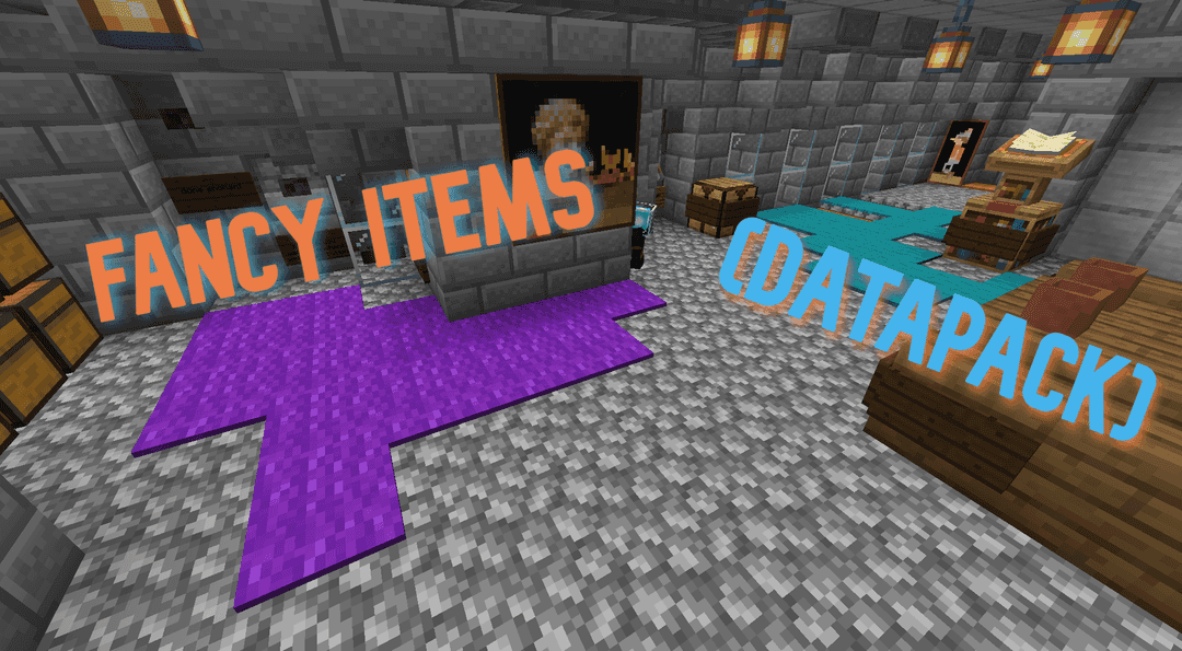 The logo for Fancy Items, a Minecraft datapack for  by Zombie111 on MCCreations