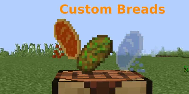 The logo for Minecraft BUT! There Are Custom Breads, a Minecraft datapack for 1.16 & 1.19 by Reaper Creations on MCCreations