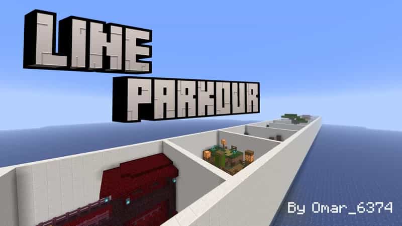 The logo for Line Parkour, a Minecraft map for 1.21.5 by Omar_6374 on MCCreations