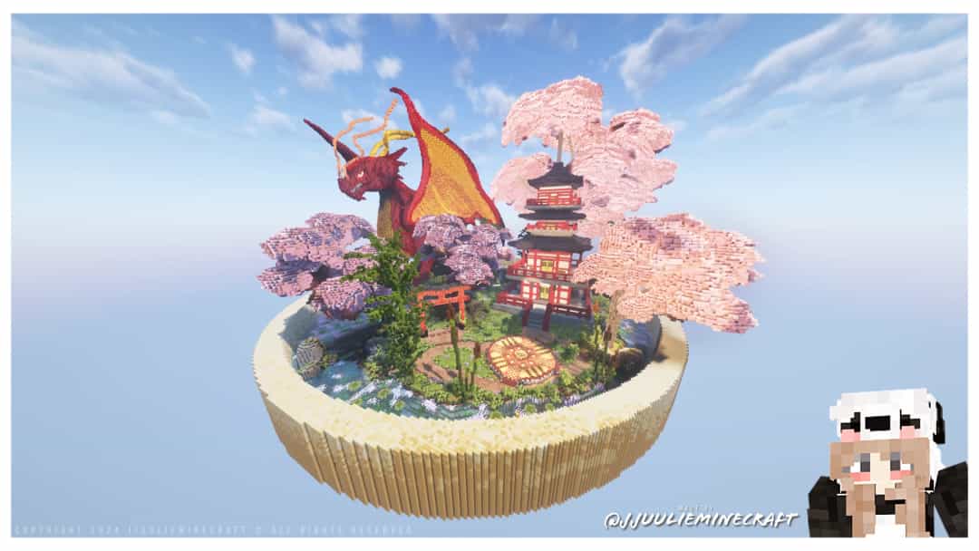 The logo for Japanese Dragon Spawn, a Minecraft map for 1.7-1.21 by JJuulie on MCCreations