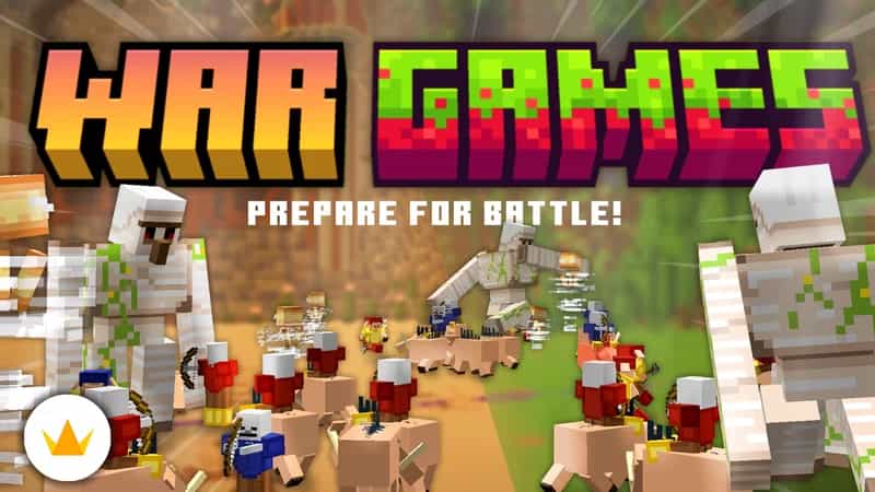 The logo for War Games, a Minecraft map for 1.21.8 by TheWorfer27 on MCCreations