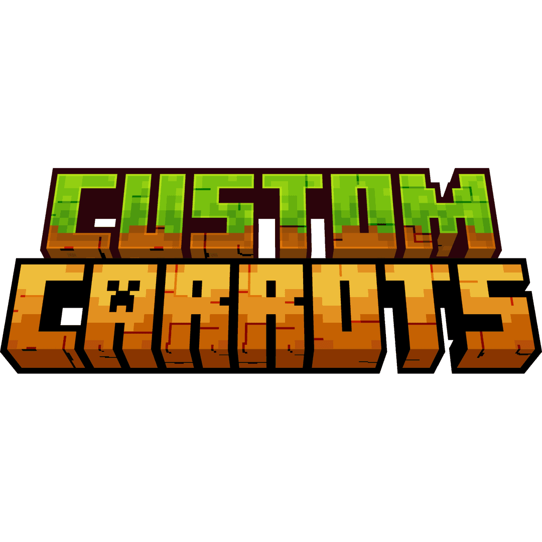 The logo for Minecraft! BUT, There are Custom Carrots, a Minecraft datapack for 1.21+ by Reaper Creations on MCCreations