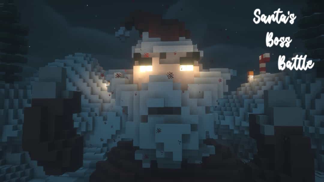 The logo for Santa Boss Battle, a Minecraft map for 1.20.1 by link2012 on MCCreations
