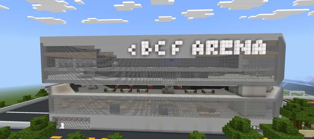 The logo for BCF Arena, a Minecraft map for  by Windesy on MCCreations