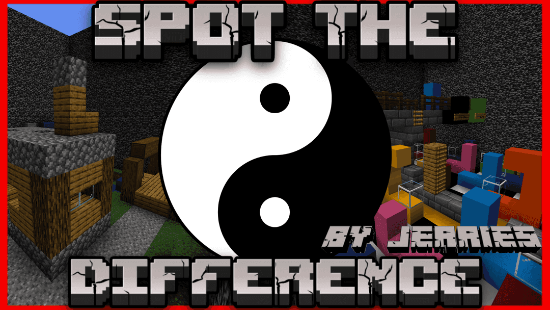 The logo for Spot the Difference!, a Minecraft map for 1.21.5 by Jerries on MCCreations