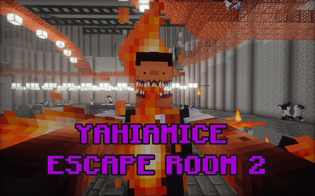 The logo for Yahiamice Escape Room 2, a Minecraft map for 1.21-1.21.1 by OpenVoxel Studios on MCCreations
