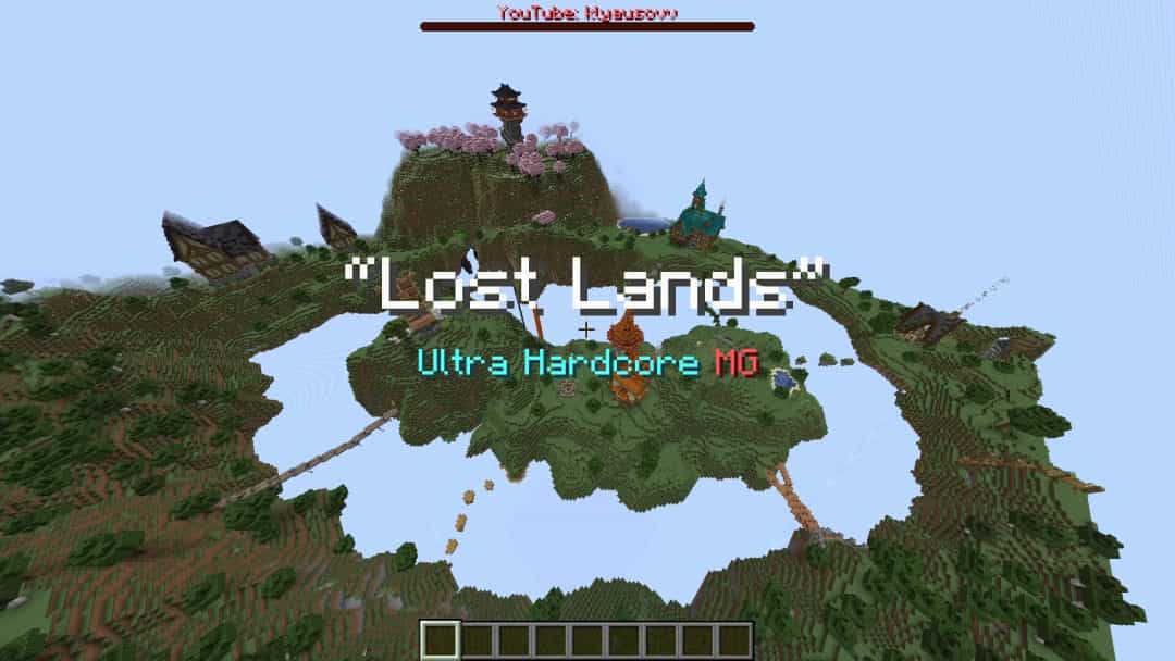 The logo for UHC MiniGame: “Lost Lands” - 1.21.1 map, a Minecraft map for 1.21.1 by klyausovv on MCCreations