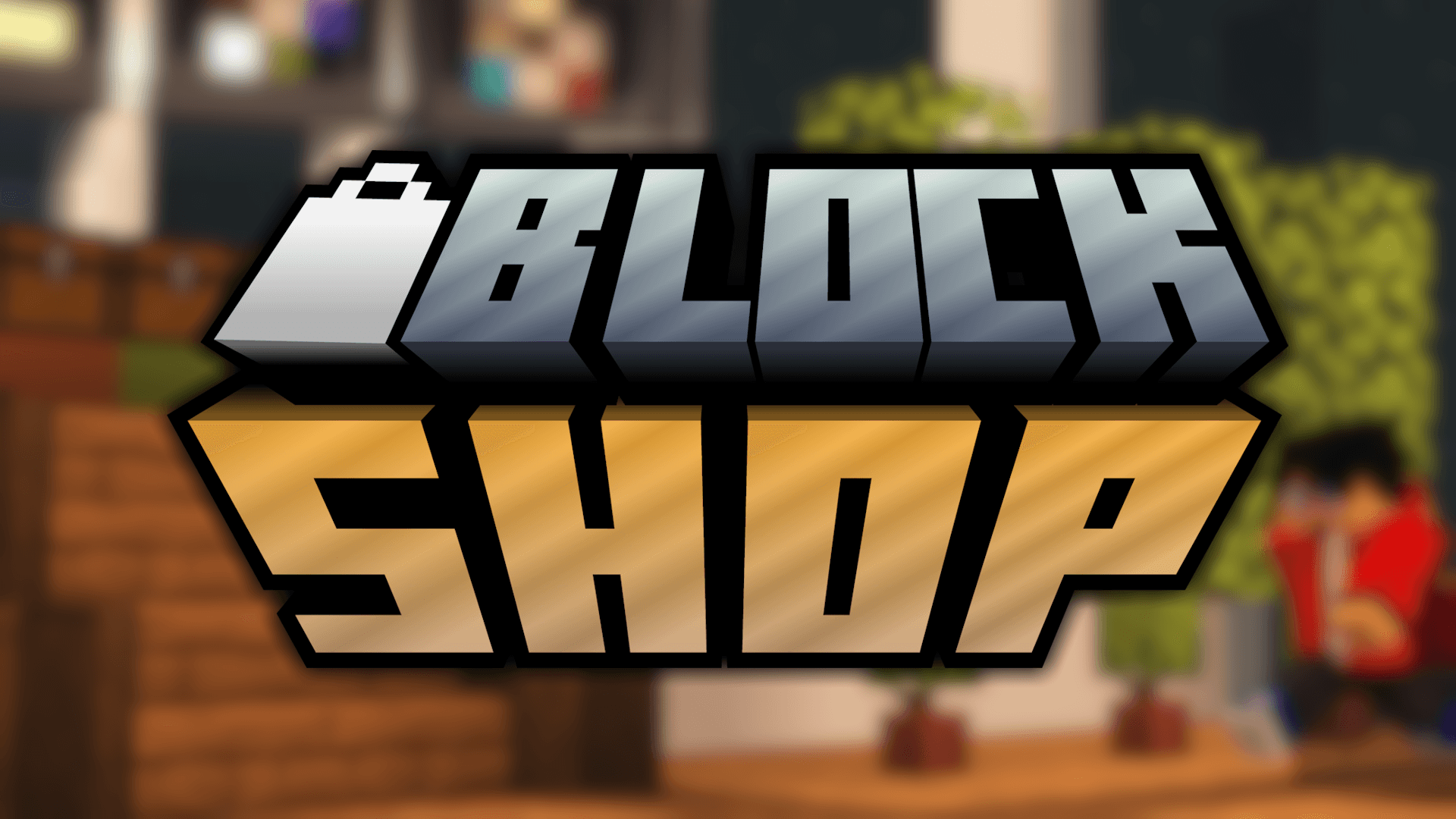 The logo for Block Shop, a Minecraft map for Minecraft 1.19.4 by TheHappywheels1 on MCCreations