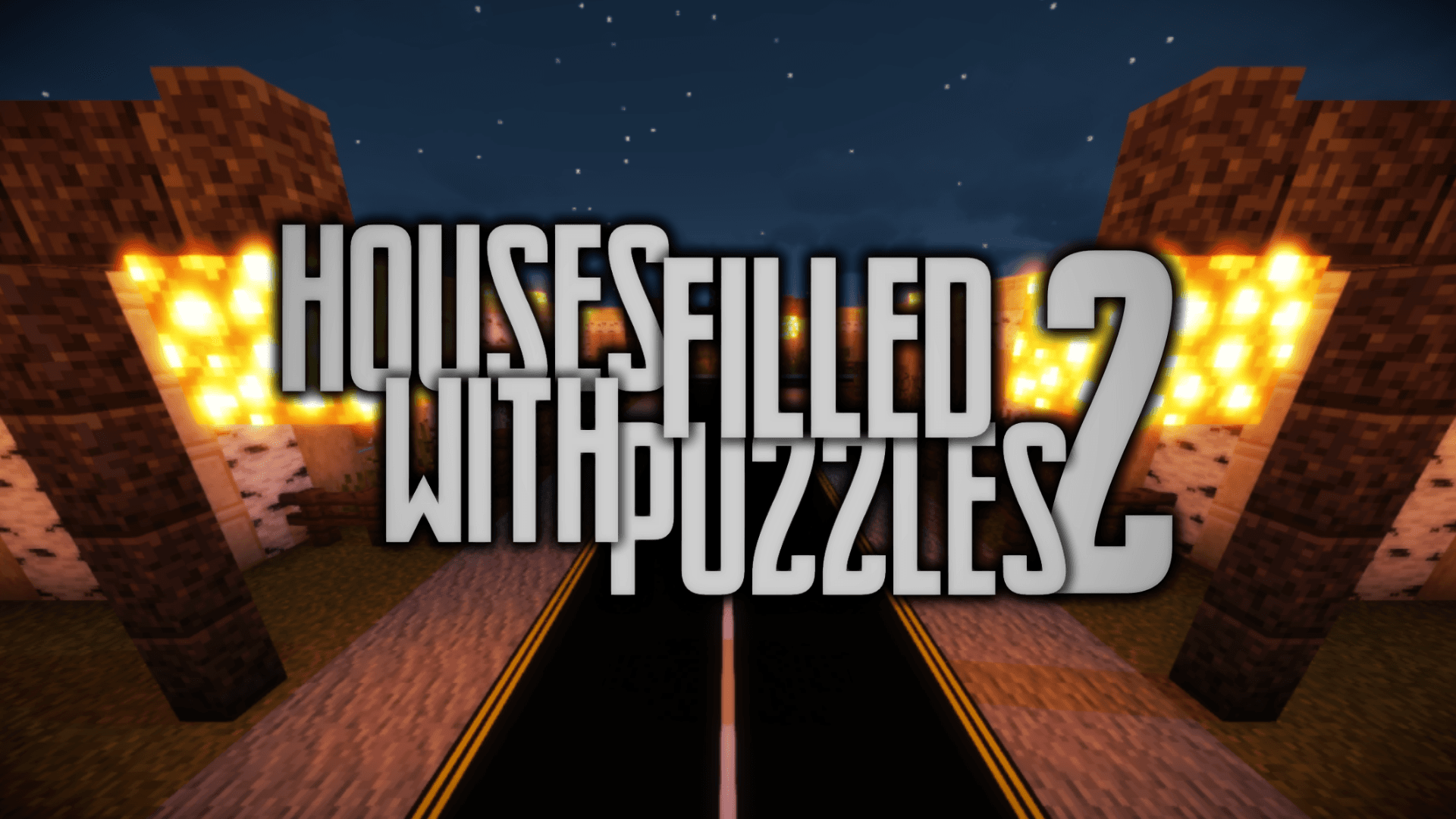 The logo for Houses Filled With Puzzles 2, a Minecraft map for Minecraft 1.16.4 by Aandeel Maps on MCCreations