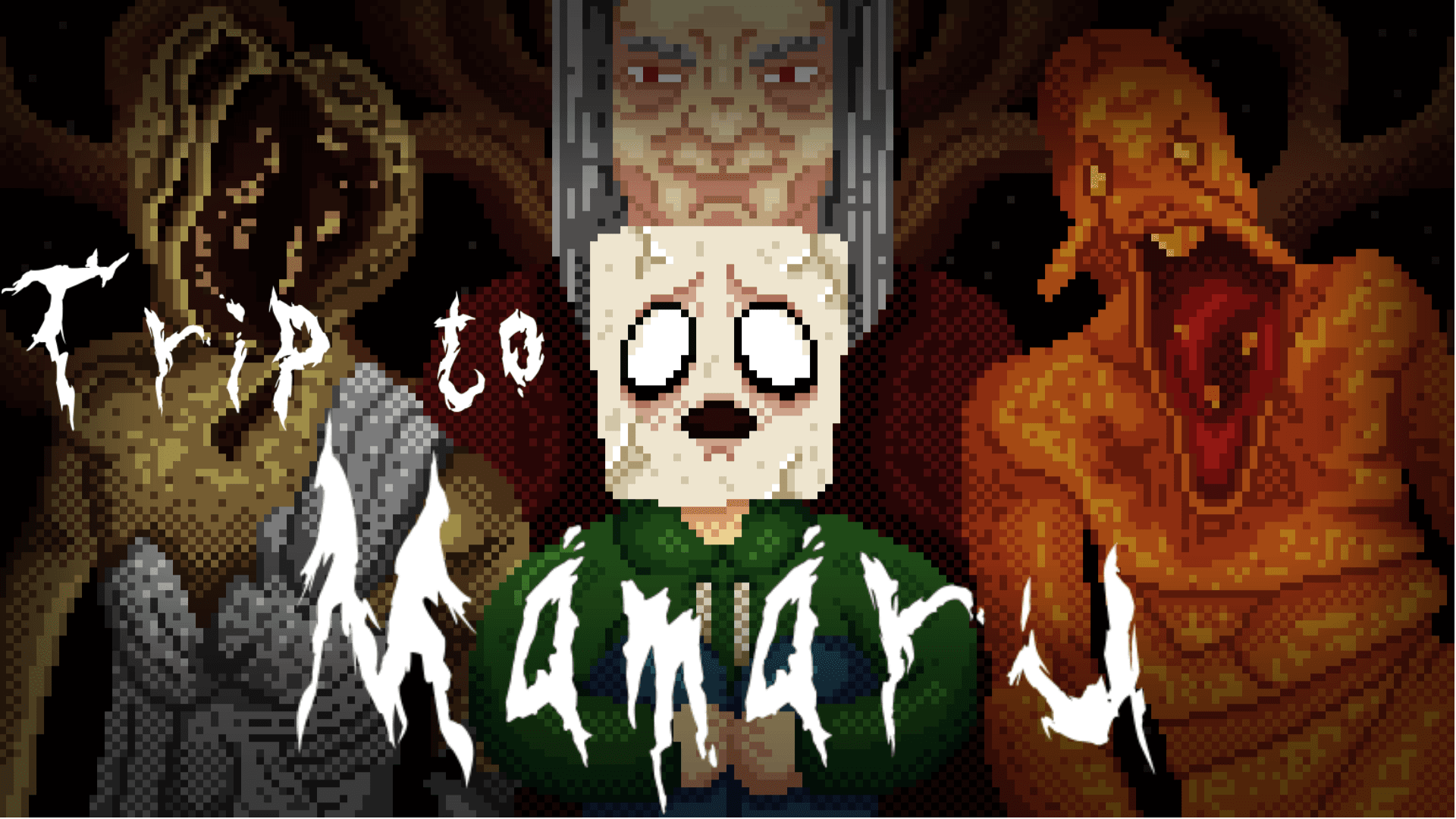 The logo for Trip to Mamaru, a Minecraft map for Minecraft 1.17+ by LeshaGloom on MCCreations
