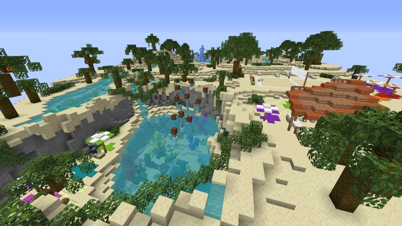 The logo for Underwater Mob Arena, a Minecraft map for Minecraft 1.15.2 by asluup on MCCreations