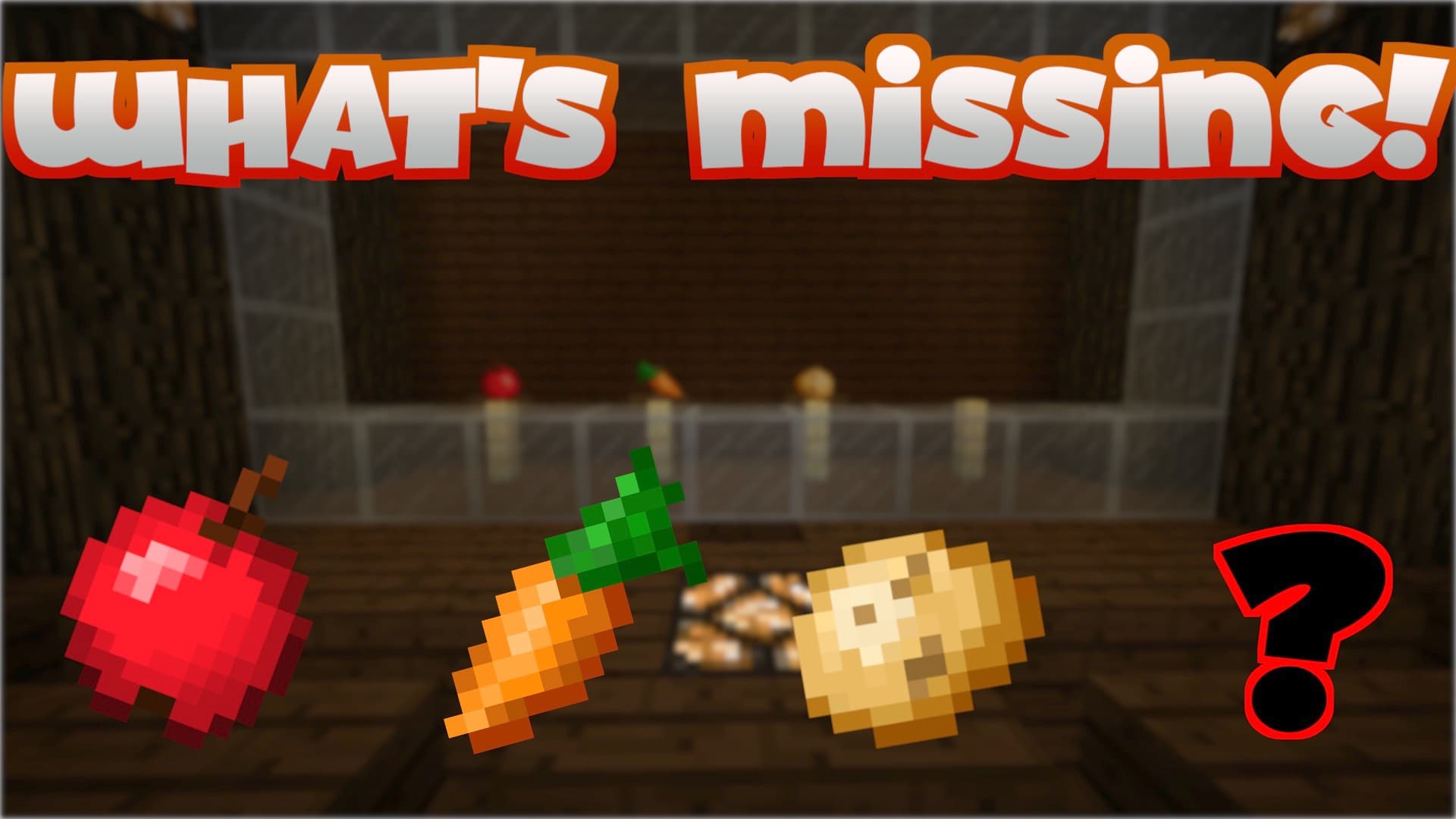 The logo for What's Missing, a Minecraft map for Minecraft 1.13.2 by CrazyCowMM on MCCreations