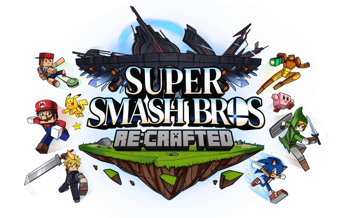 The logo for Super Smash Bros. Re:Crafted, a Minecraft map for Minecraft 1.21.5 by InQuognito on MCCreations