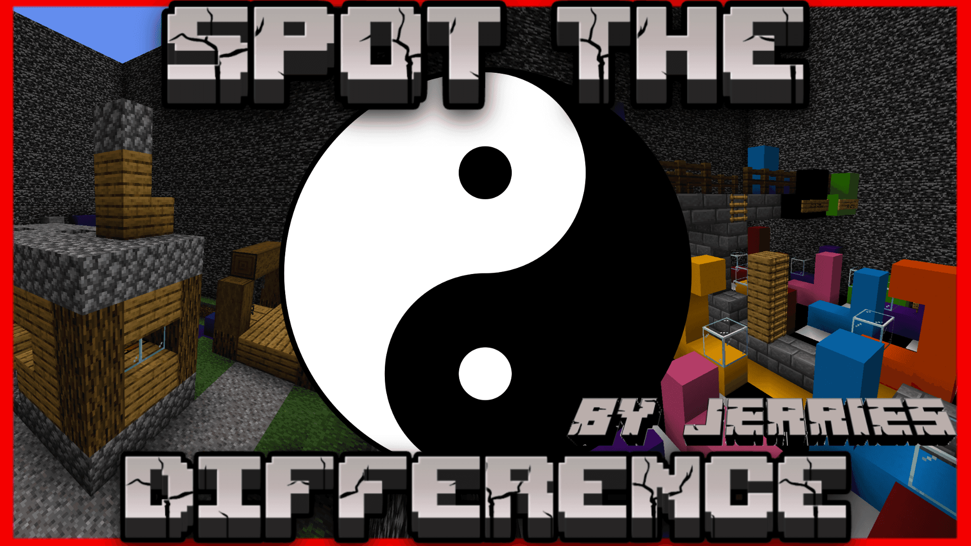 The logo for Spot the Difference!, a Minecraft map for Minecraft 1.21.5 by Jerries on MCCreations