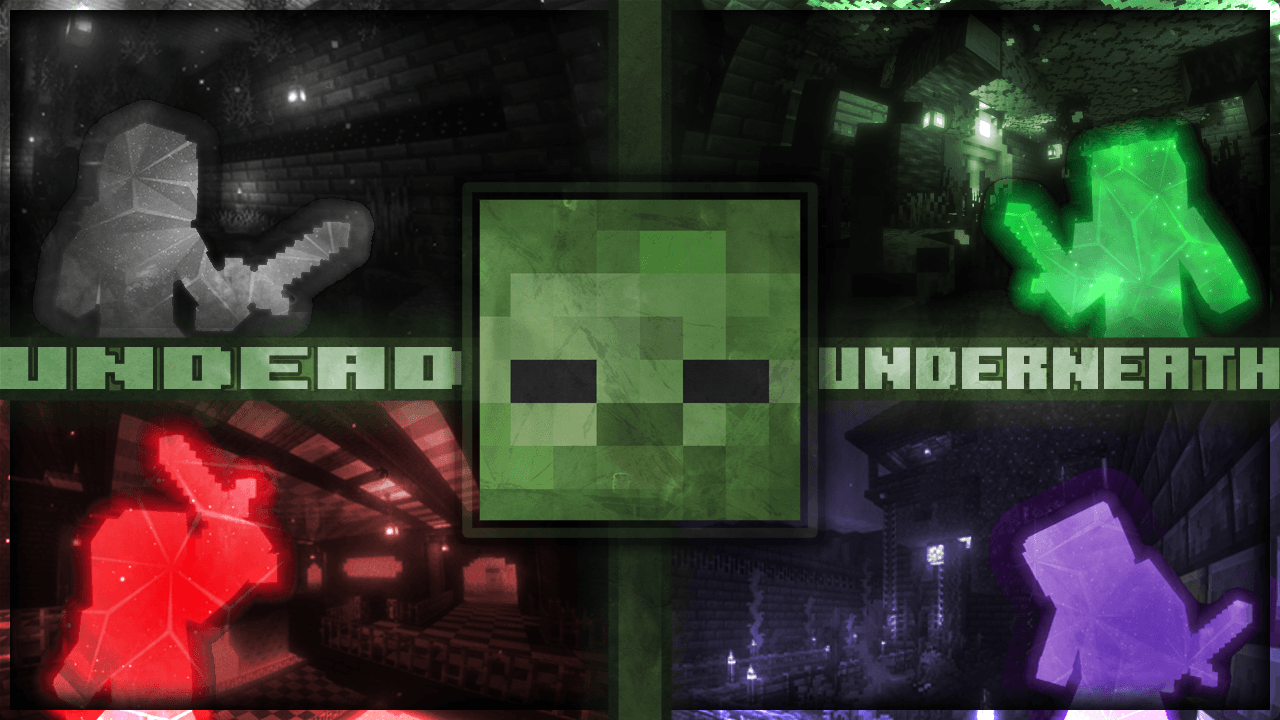 Undead Underneath: Point-Based Zombie Survival的标志，Minecraft地图