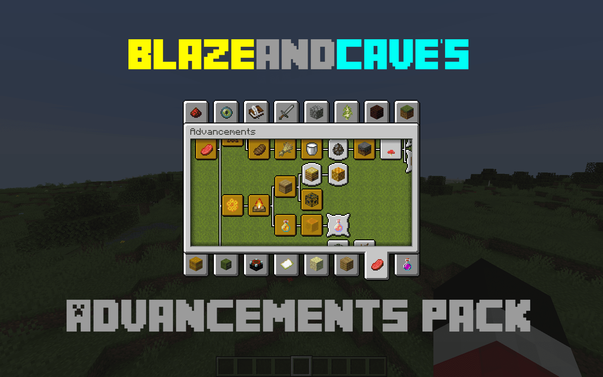 MinecraftのデータパックBlazeandCave's Advancements Packのロゴ