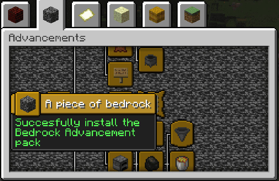 MinecraftのデータパックMore Advancements: Achievements from the Bedrock Edition in Java Editionのロゴ
