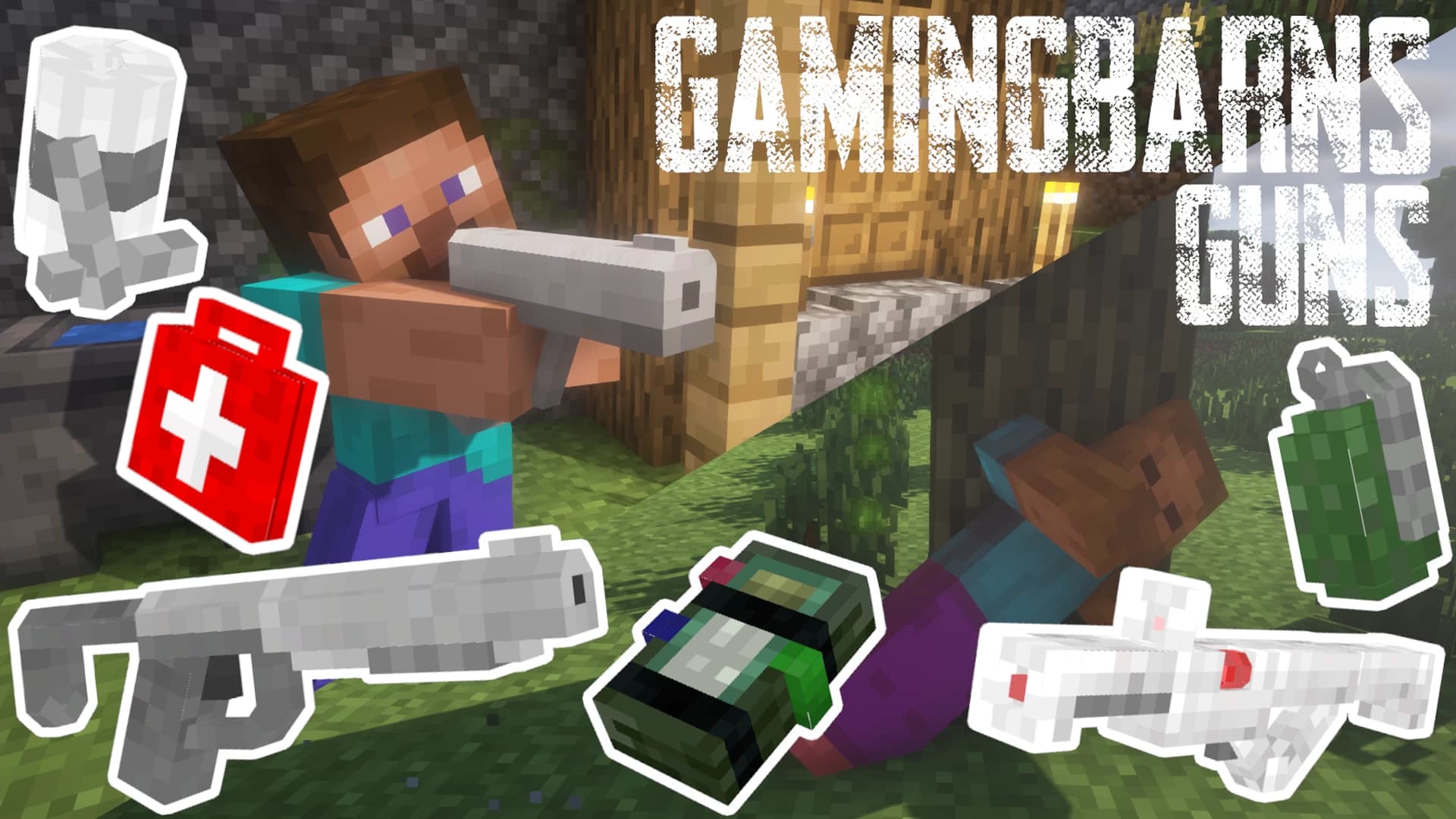 MinecraftのデータパックGamingbarn's Gunsのロゴ
