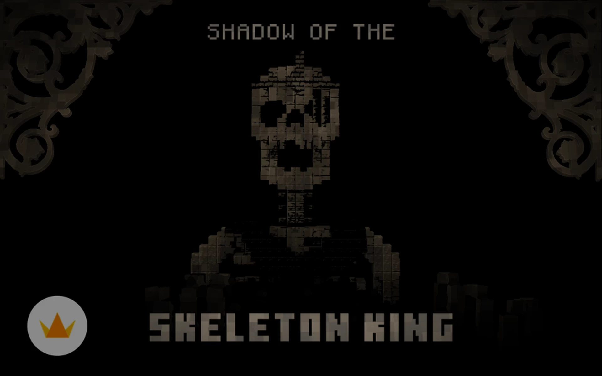 MinecraftのマップShadow of the Skeleton Kingのロゴ